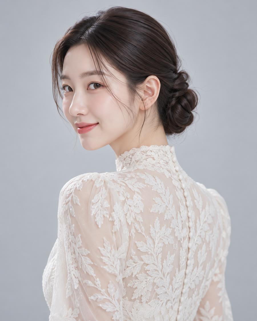 웨딩 업스타일 AI 연출